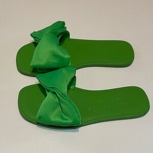 Kate Spade Green Slide Sandals